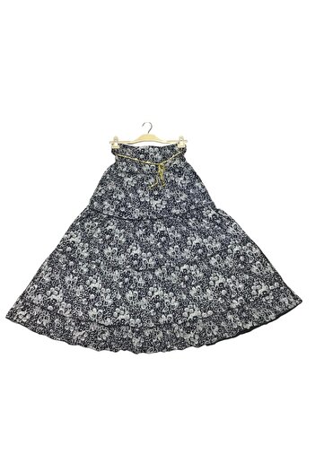 ECE GİYİM Elastic Waist, Fitted, Flowy Folded Gypsy Skirt