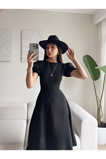 Sindimoda Karpuz Kol Midi Elbise 4874