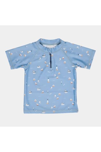Little Dutch - Anti-UV Boys' Shirt, Sailors Bay Dark Blue, Size 74-80
