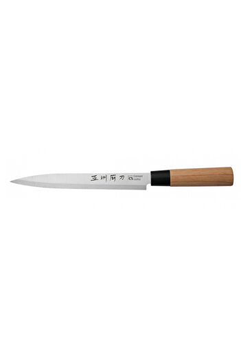 Carl Schmidt Sohn Osaka Yanagiba knife, stainless steel, wooden handle, 23 cm