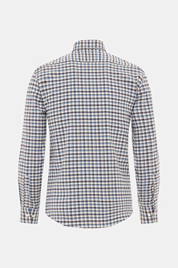 W Collection KAHVE UZUN KOLLU GÖMLEK