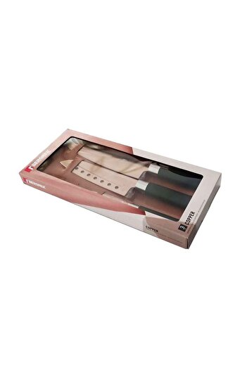 Bergner Set of 3 Bergner Samurai knives, stainless steel, copper coating