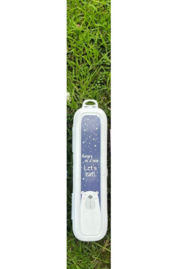 Practika White Multi-Colored Pen Holder Box with Lid - Storage in Bag - Toothbrush - Makeup Brush Box