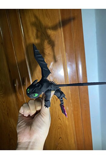 AxeIon (17 CM UZUNLUĞUNDA) Ejderhanı Nasıl Eğitirsin? Gecenin Öfkesi Siyah Ejderha Toothless Dişsiz