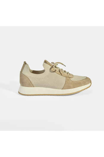 Desa Men's Beige Lace-Up Suede Casual Shoes