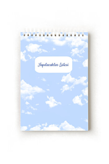 Handeto Kraft Cloud Themed Turkish to Do List, A5 to Do List, Planner, Task List, Planner
