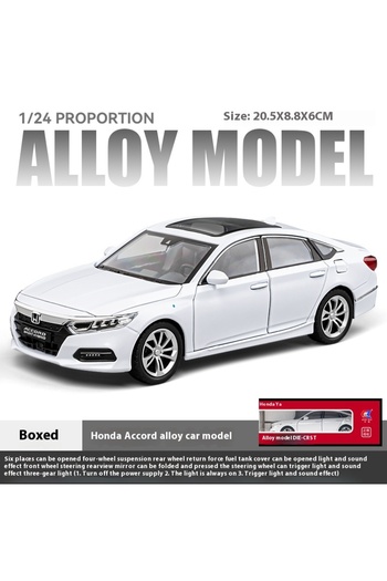 Choice white box 1:24 Accord Limousine Sound & Light Alloy Metal Diecast Car Model Collecting Hobby Decorat