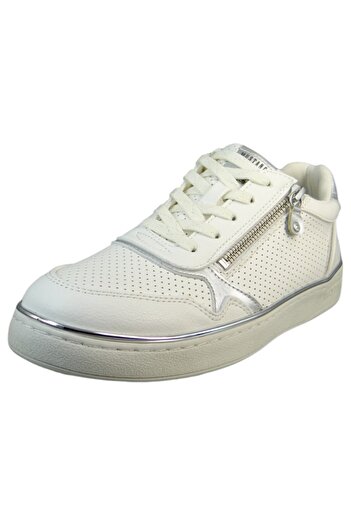 Mustang Damen Low Sneaker Low Top 1300313 Weiß 1 Weiss Kunstleder
