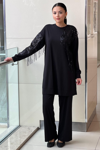 FUAT GÜRSEN Sequin Sequin Embroidered Double Suit