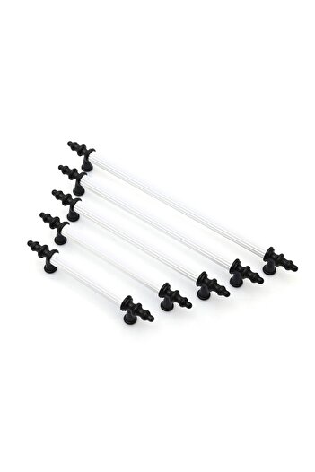 Sucuoğlu Zirve Elit 128 mm Mobilier Bucătărie Sertar Dulap Mâner Mâner - Alb-Negru - 1 Buc
