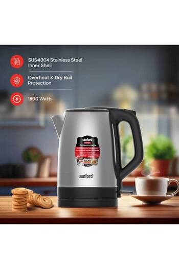 Sanford Sanford 1.7L Double Wall Stainless Steel Cordless Electric Kettle