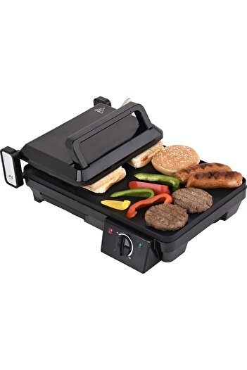 Generic 3 in 1 Table Grill Breakfast Maker & Toaster – Grill, Fry, Omelette with Temp Control & Press