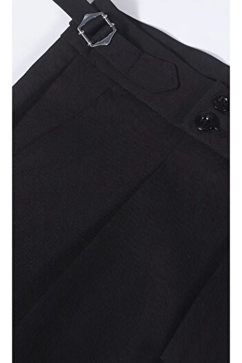 BASEL.CO New Season Premium Pleated Basic Lycra Double Leg Fabric Trousers