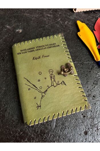 zarif atölye The Little Prince Themed Leather Notebook