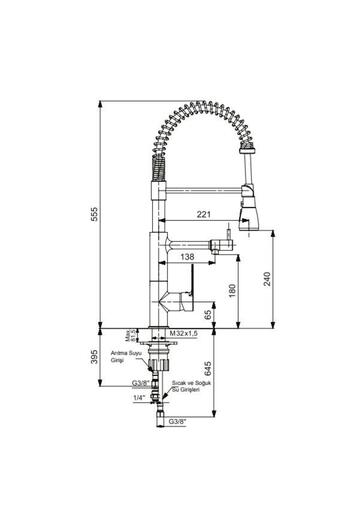 Eca Nita Three-Stream Purified Kitchen Faucet 102118350