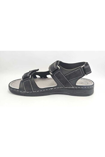DR KLOMPA Men's Sandals - Black Gray - Comfort Supported Structure Stylish Design Soft Sole Suitable for Daily Use
