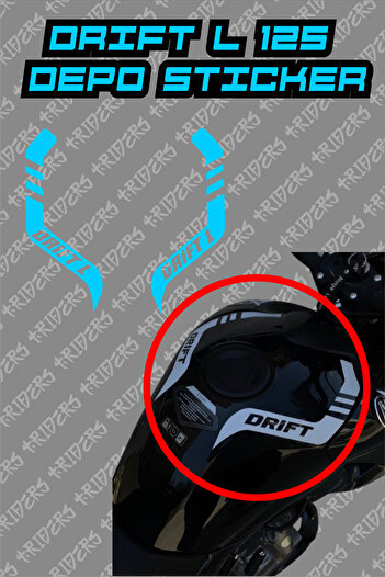 TRİDERS Drift L 125 Depo Strip Sticker Acoperire
