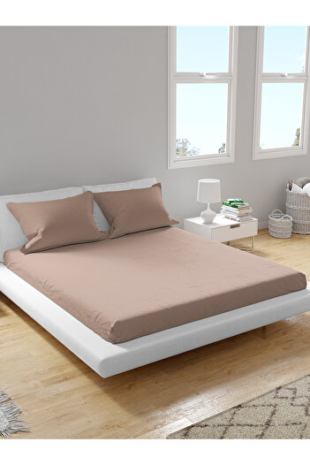 femmhome Premium 100% Cotton Akfil Fitted Sheet Set Single/Double/Twin (90/100/120/160/180) Flat Colors A-G