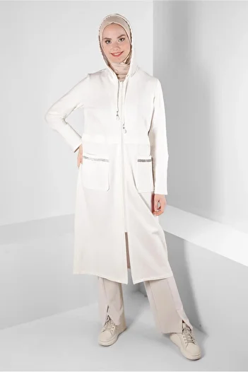 Alvina Hooded and Pocketed Tracksuit Tunic - 43665