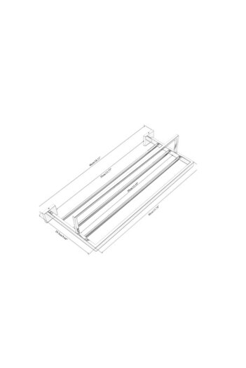 Blackswan Design Bathroom towel rack, Blackswan, Type M24, with five bars, matt gold model, size 40 cm