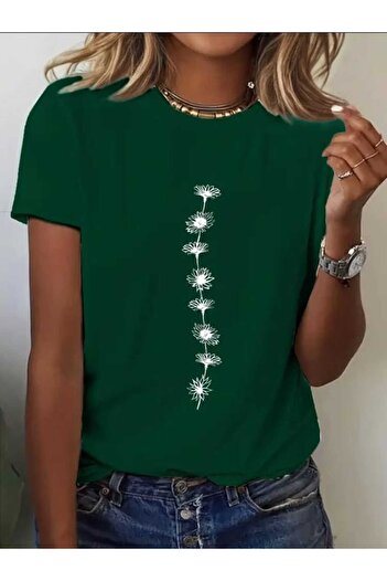 TekTarzz Μπλουζάκι Unisex με φλοράλ εμπριμέ σχέδιο