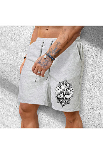 belean Men's Sweat-Repellent No-Pilling Printed Shorts