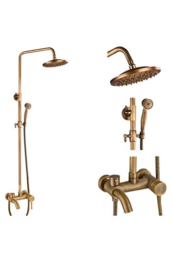 Blackswan Design Shower faucet, Blackswan, Type M39.2, antique bronze model, size 20 cm