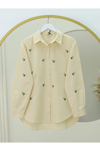 HİJABAYA Daisy Detailed Long Buttoned Back Shirt
