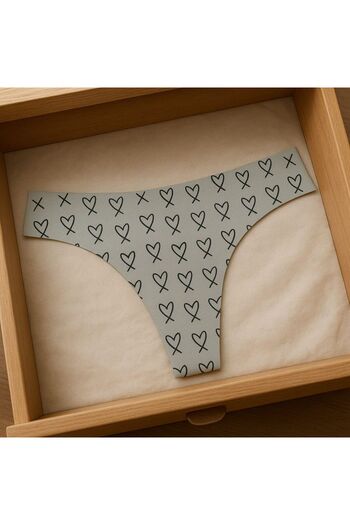 Vanilya Secret Mink Laser Cut No Trace Patterned Women's Thong Panties
