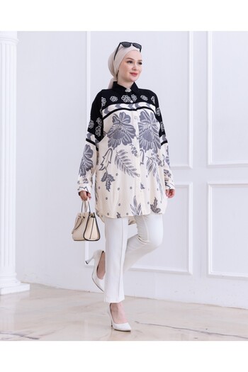 HİJABAYA Oversize Oval Cut Viscose Tunic