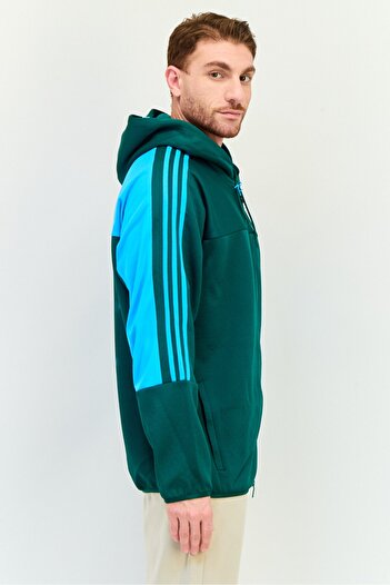 adidas Men Sportswear Fit Long Sleeve Basketball Sweatshirts, Dark Green