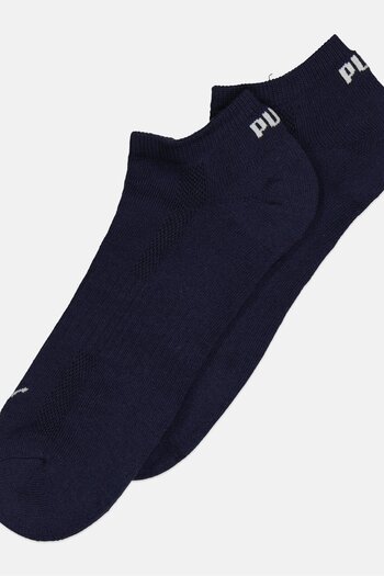 Puma Men 3 Pairs Brand Logo Sneaker Socks, Navy