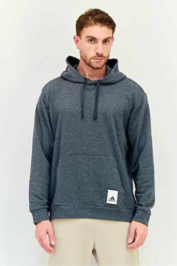 adidas Men Sportswear Fit Long Sleeves Outdoor Hoodie, Grey