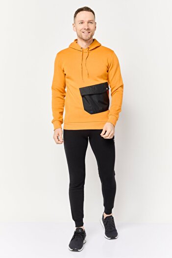 adidas Men Sportswear Fit Long Sleeves Outdoor Hoodies, Orange