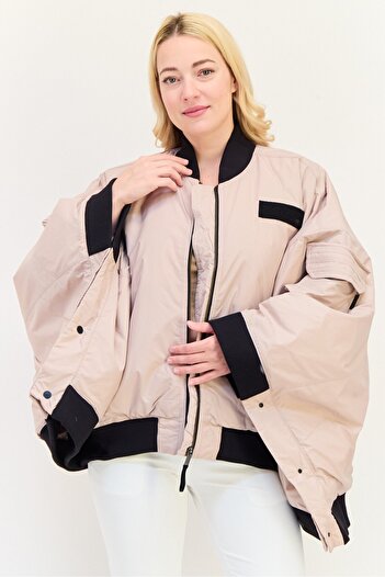 adidas x Parley Women Loose Fit Outdoor Jackets, Taupe