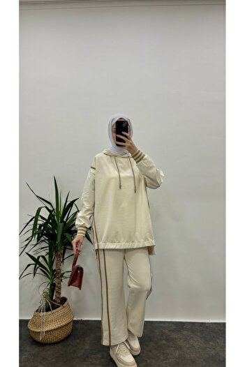 Suede Style 8682 - 2 Thread Herringbone Stripe Comfortable Stylish Women's Pants Sweat Suit