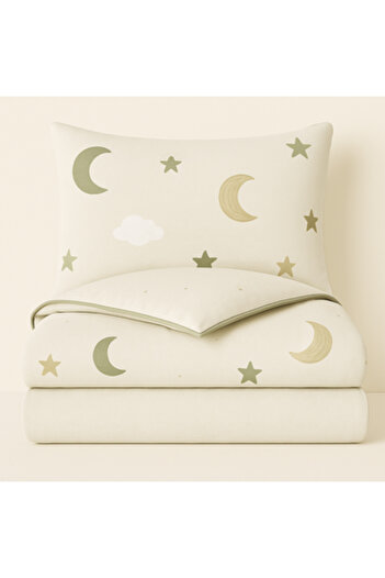 Pazar Home Bedding 4-piece children's single bed sheet, cotton, 170*225 cm, single - Bazaar Home Cardiff, with stitched filling