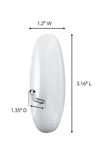 COMMAND 6-piece Wire Hooks With Strips White 3.16x1.2inch