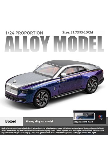 Choice purple with box 1:24 Rolls Royce Spectre Alloy Diecast Model Car Sound & Light Collection Gifts Chri
