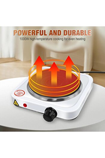 Denx موقد تخييم كهربائي محمول بموقد واحد مع إعدادات حرارة قابلة للتعديل DX2801