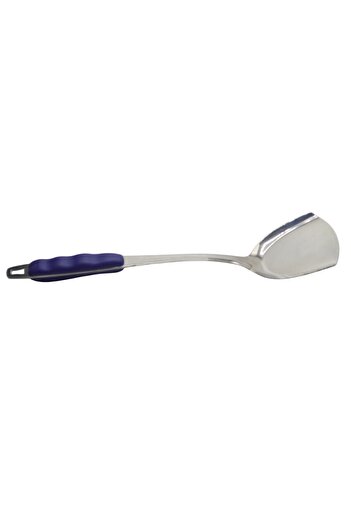 Generic Stainless steel flat spoon with plastic handle