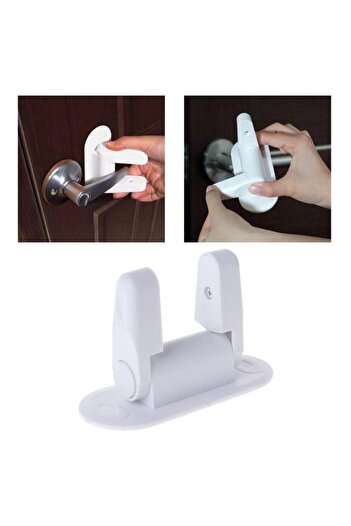 zola Set of 2 anti-opening safety locks, for doors and windows, 12x5x7 cm, white