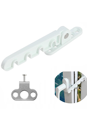 zola Sistem de blocare ferestre, 12 cm, distanta intre suruburi montare 43 mm, alb