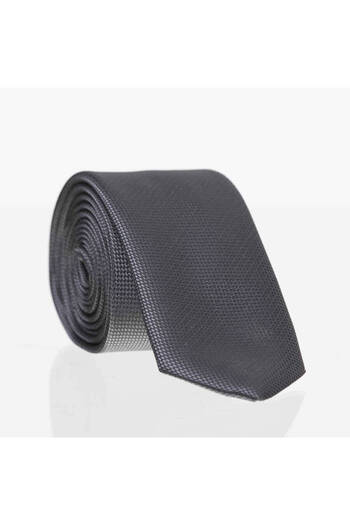 Gaffy Темно-сірий Slim Fit однотонний тканий краватка / DDK-25
