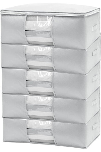 Primo Plus 5 Pack 70x50cm Large Storage Bags, 90L Clothes Storage Organizers Storage Containers Thick Fabric