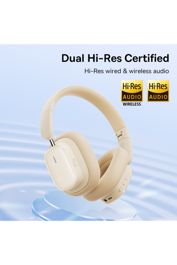 Baseus Baseus Bowie H1i Noise-Cancellation Wireless Headphones - 100H Playtime ANC Headset - White