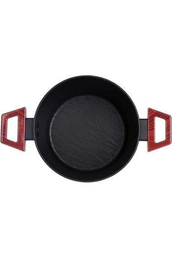 ALSAIF Amircook Rock Stone Non-stick Cooking Pot By , 24 Cm, Black