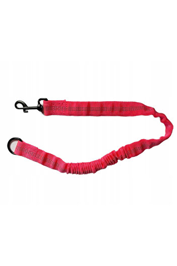 zola Training leash shock absorber, with carabiner and metal ring, length 95 cm, pink