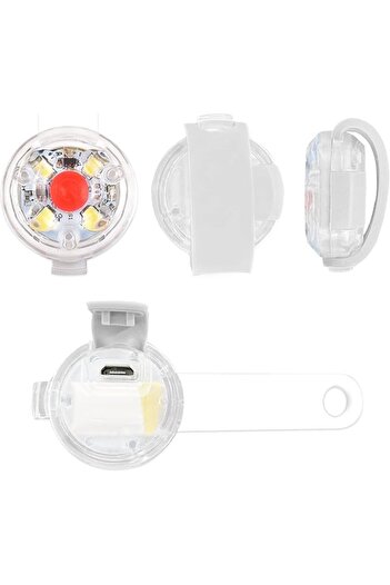 zola Pandantiv LED pentru zgarda, 3 moduri de iluminare, rezistent la apa, plastic, alb