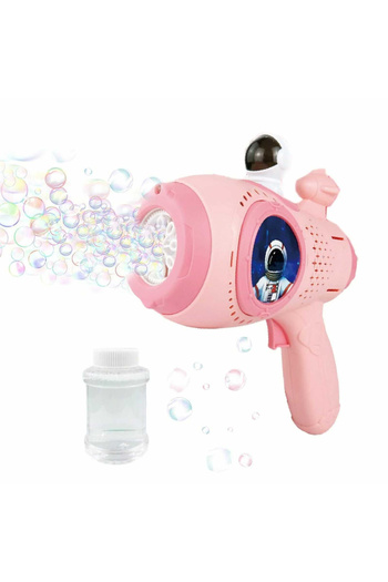 Micostore Toy Soap Bubble Gun, Outer Space, 8 holes, lights, 22 x 18.5 x 8 cm